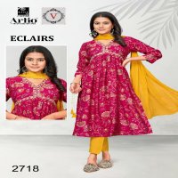 Artio Eclairs Wholesale Aaliya Style Work 3 Piece Salwar Suits Combo