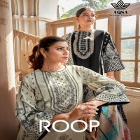 AQSA Roop Wholesale Cambric Cotton With Exclusive Hand Work Dress Material