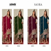 Zubeda Sayra Wholesale Real Georgette With Embroidery Free Size Suits