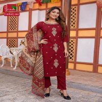 Chhaya Fantasy Wholesale Modal Silk Fabrics 3 Piece Readymade Suits