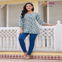 Tips And Tops Baby Wholesale Fancy Short Tops With Extraordinary Pattern Kurtis