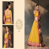 Zeel Clothing Golden Palm Wholesale Designer Wedding Lehengas