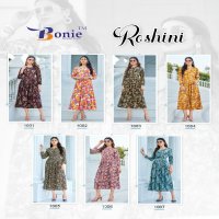 Bonie Roshini Vol-1 Wholesale Rayon Mill Print Flared Kurtis