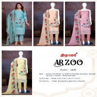 Bipson Arzoo 2498 Wholesale Pure Cotton Schiffli With Handwork Dress Material
