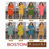 Raashi Boston Wholesale Straight Side Cut Kurtis With Side Pocket