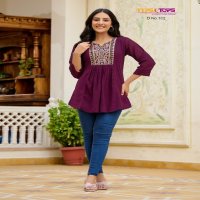 TIPS AND TOPS GLAMOUR READYMADE WESTERN WEAR COMFY GIRLS TUNIC