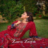 Levisha Zara Zoya Wholesale Cambric Cotton With Fancy Self Embroidery Dress Material