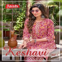 Jash Keshavi Vol-1 Wholesale Pure Cotton Printed Kurti With Pants