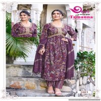 Devi Tamanna Vol-1 Wholesale Premium Muslin Aliya Cut Kurtis With Pant And Dupatta