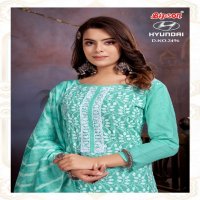 Bipson Hyundai 2496 Wholesale Pure Soft Cotton With Shiffli Embroidery Work Dress Material