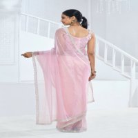 Mehak D.no 811 Wholesale Soft Organza With Swaroski Work Party Wear Sarees