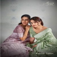 Aura Aanandi Cotton Wholesale Soft Cotton With Regular Blouse Sarees