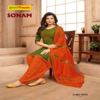Green Tomato Sonam Wholesale Readymade Patiala Salwar Suits