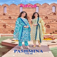 KAVYA PASHMINA VOL 6 BRAND NEW COLLECTION COTTON FULLSTITCH KURTI PANT DUPATTA