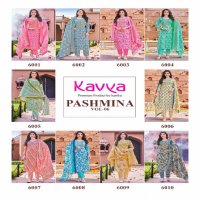 KAVYA PASHMINA VOL 6 BRAND NEW COLLECTION COTTON FULLSTITCH KURTI PANT DUPATTA