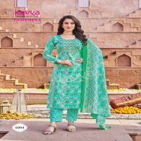 KAVYA PASHMINA VOL 6 BRAND NEW COLLECTION COTTON FULLSTITCH KURTI PANT DUPATTA