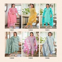 Parra Cotton House Wholesale Cotton Mill Print With Embroidery Kurtis With Pant And Dupatta