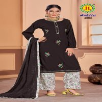 JT Ankita Vol-2 Wholesale Rayon Fabrics With Work Dress Material