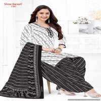 Shree Ganesh Colours Special Vol-3 White Black Edition Wholesale Pure Cotton Printed Dress Material