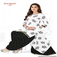 Shree Ganesh Colours Special Vol-3 White Black Edition Wholesale Pure Cotton Printed Dress Material