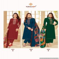 Suryajyoti Pal Vol-2 Wholesale Jam Satin Dyed And Swaroski Work Dress Material