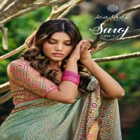 Kashvi Saroj Vol-7 Wholesale Dull Moss Brasso Festive Sarees