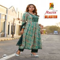 Master Blaster Wholesale Rayon Foil Ghera Kurtis With Pant And Dupatta