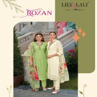 Lily And Lali Rozan Wholesale Bored Schifli Work Kurti With Pant And Dupatta