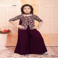 Alka Aaradhna Vol-4 Wholesale Heavy Embroidery Kids Wear Lehengas
