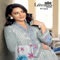 Laxuria D.no 1323 Wholesale Luxury Pret Collection in TUNIC And Cigarette Pants With Dupatta
