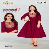 Hariyaali Heartbeat Vol-2 Wholesale Vichitra Silk With Embroidery Kurtis Combo