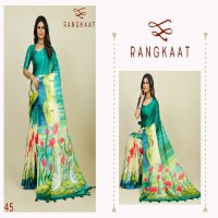 Rangkaat D.no 044Rk To 049 Wholesale Tusser Silk With Digital Print Sarees