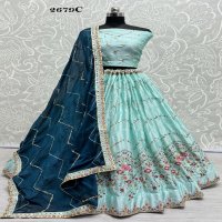 Anjani Art D.no 2679 Wholesale Rangoli Silk Designer Lehengas