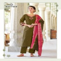 Mittoo Mosam Vol-2 Wholesale Viscose Weaving Kurti With Pant And Dupatta