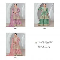 Aashirwad Sajda Wholesale Designer Free Size Stitched Suits