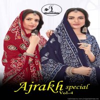 Miss World Choice Ajrakh Special Vol-4 Wholesale Pure Cotton Printed Dress Material