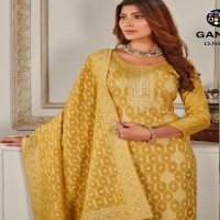 Fourdots Ganga Wholesale Pure Muslin Lakhnavi Jacquard Dress Material