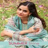 Mumtaz Arts Summer Shine Wholesale Pure Lawn Cambric With Work Dress Material