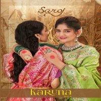 Saroj Karuna Vol-3 Wholesale Heavy Silk Fabrics Sarees