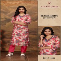 Veeksha Rasberry Wholesale Modal Print Long Kurtis Combo