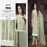 THAR 2613 BY BIPSON PURE COTTON WITH WHITE EMBROIDERY WORK REGULAR WEAR SALWAR KAMEEZ DRESS MATERIAL
