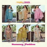 TIPS AND TOPS SUMMER FASHION VOL 4 FANCY WEAR READYMADE COTTON PRINT SALWAR SUIT