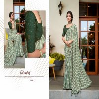 HARITIMA BY 5D DESIGNER MOSS SOFT SAREE WITH WORK BLOUSE CONCEPT