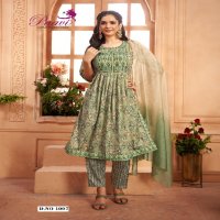 PAAVIS VANAYA VOL 6 NYRA CUT HEAVY SEQUENCE WORK PATI TOP BOTTOM AND DUPATTA SET