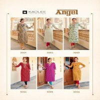 KADLEE ANGEL RAYON PRINT LONG KURTI FOR WOMEN