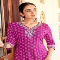 KADLEE ANGEL RAYON PRINT LONG KURTI FOR WOMEN