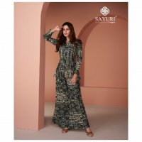 INAYAA BY SAYURI WESTERN LOOK COTTON SILK GEORGETTE TOP WITH PLAZZO PANT PAIR