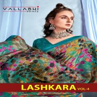 VALLABHI PRINTS LASHKARA VOL 4 OCCASION WEAR BRASSO SAREE WHOLESALER