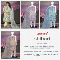 BIPSON FASHION SHIBORI 2606 FANCY COTTON PRINT CASUAL WEAR DRESS MATERIAL