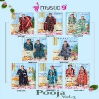 MYSTIC 9 POOJA VOL 3 READYMADE OCCASION WEAR ALIA CUT KURTI PANT DUPATTA